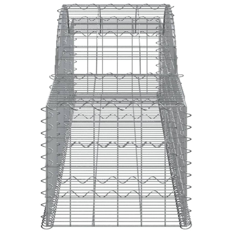 Kosze gabionowe, 20 szt, 300x50x40/60 cm, galwanizowane żelazo