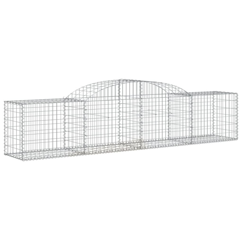 Kosze gabionowe, 25 szt, 300x50x60/80 cm, galwanizowane żelazo