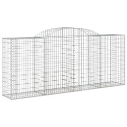 Kosze gabionowe, 17 szt, 300x50x120/140cm, galwanizowane żelazo