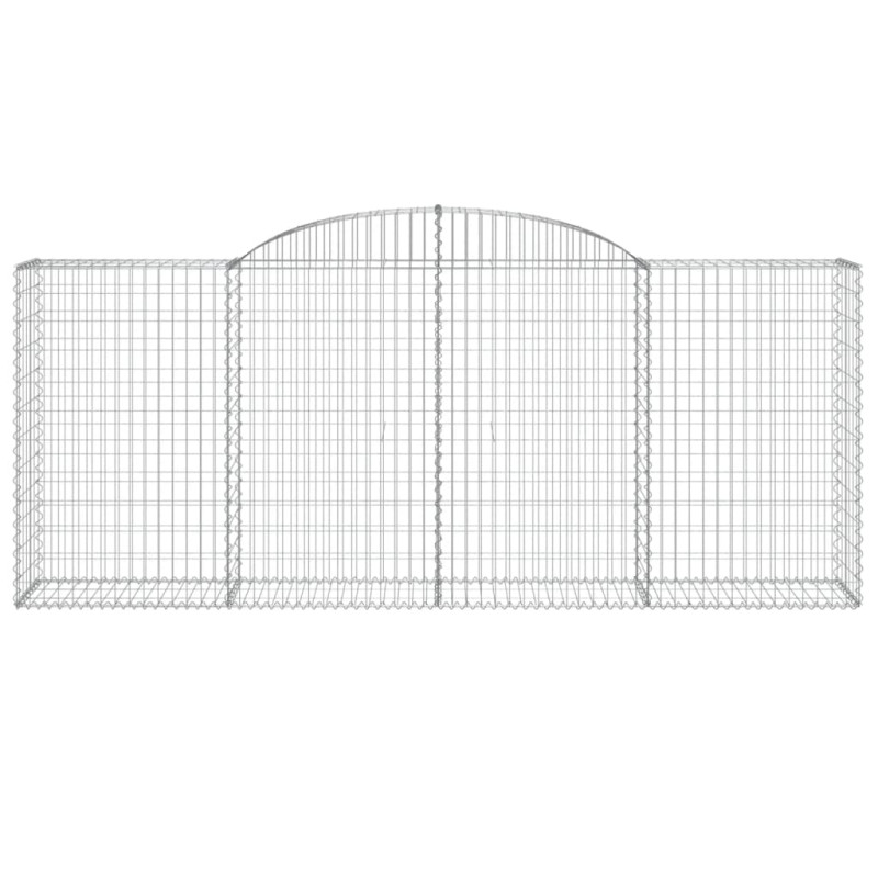 Kosze gabionowe, 17 szt, 300x50x120/140cm, galwanizowane żelazo