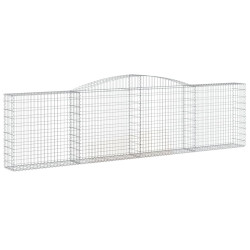 Kosze gabionowe, 20 szt, 400x30x100/120cm, galwanizowane żelazo