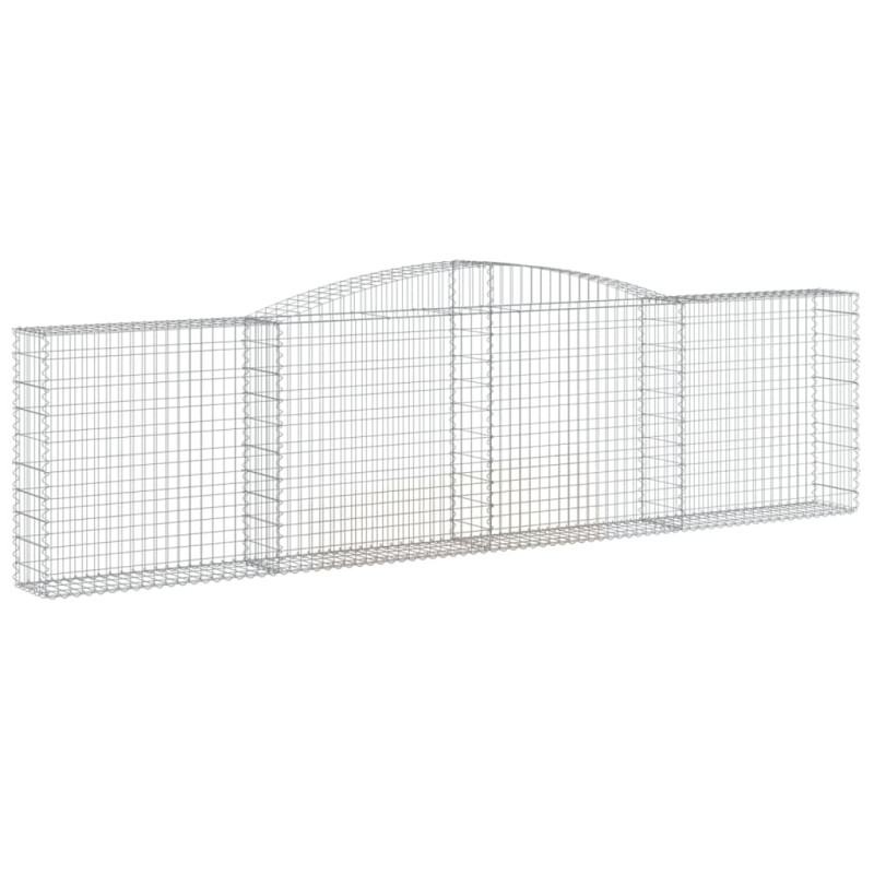 Kosze gabionowe, 20 szt, 400x30x100/120cm, galwanizowane żelazo