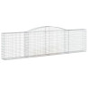 Kosze gabionowe, 20 szt, 400x30x100/120cm, galwanizowane żelazo