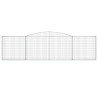 Kosze gabionowe, 20 szt, 400x30x100/120cm, galwanizowane żelazo