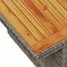 7-cz. zestaw mebli z poduszkami, szary, polirattan i akacja