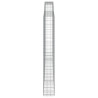 Kosze gabionowe, 4 szt, 400x30x220/240 cm, galwanizowane żelazo