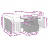7-cz. zestaw mebli z poduszkami, beżowy, polirattan i akacja