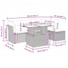 6-cz. zestaw mebli z poduszkami, brązowy, polirattan i akacja
