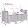 8-cz. zestaw mebli ogrodowych z poduszkami, szary, polirattan