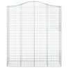 Kosze gabionowe, 9 szt, 200x50x220/240 cm, galwanizowane żelazo