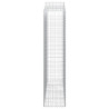 Kosze gabionowe, 9 szt, 200x50x220/240 cm, galwanizowane żelazo