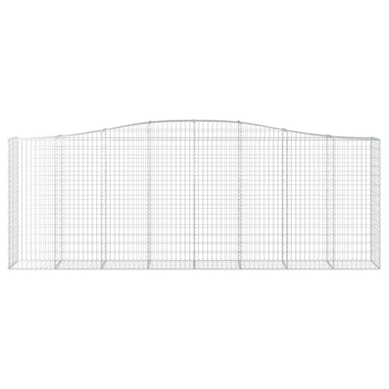 Kosze gabionowe, 25 szt, 400x50x140/160cm, galwanizowane żelazo