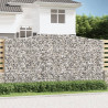 Kosze gabionowe, 10 szt, 400x50x200/220cm, galwanizowane żelazo