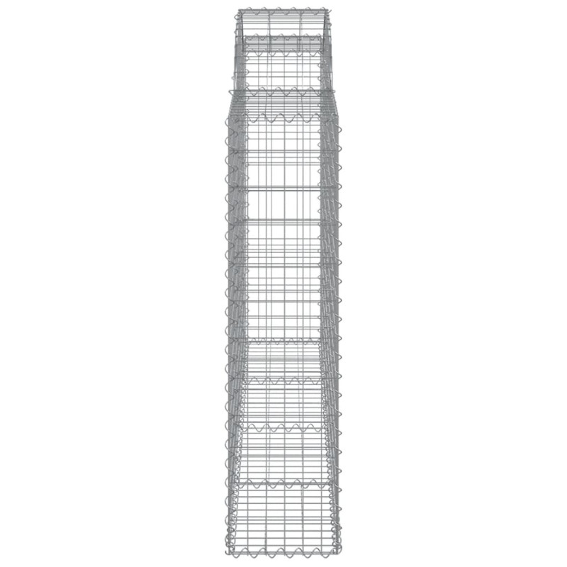 Kosze gabionowe, 15 szt, 200x30x120/140cm, galwanizowane żelazo