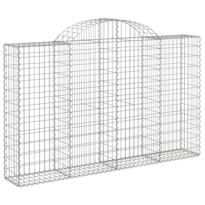 Kosze gabionowe, 20 szt, 200x30x120/140cm, galwanizowane żelazo