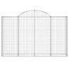 Kosze gabionowe, 20 szt, 200x30x120/140cm, galwanizowane żelazo