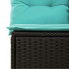 6-cz. zestaw mebli z poduszkami, szary, polirattan i akacja