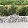 Kosze gabionowe, 40 szt, 200x50x60/80 cm, galwanizowane żelazo