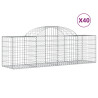 Kosze gabionowe, 40 szt, 200x50x60/80 cm, galwanizowane żelazo