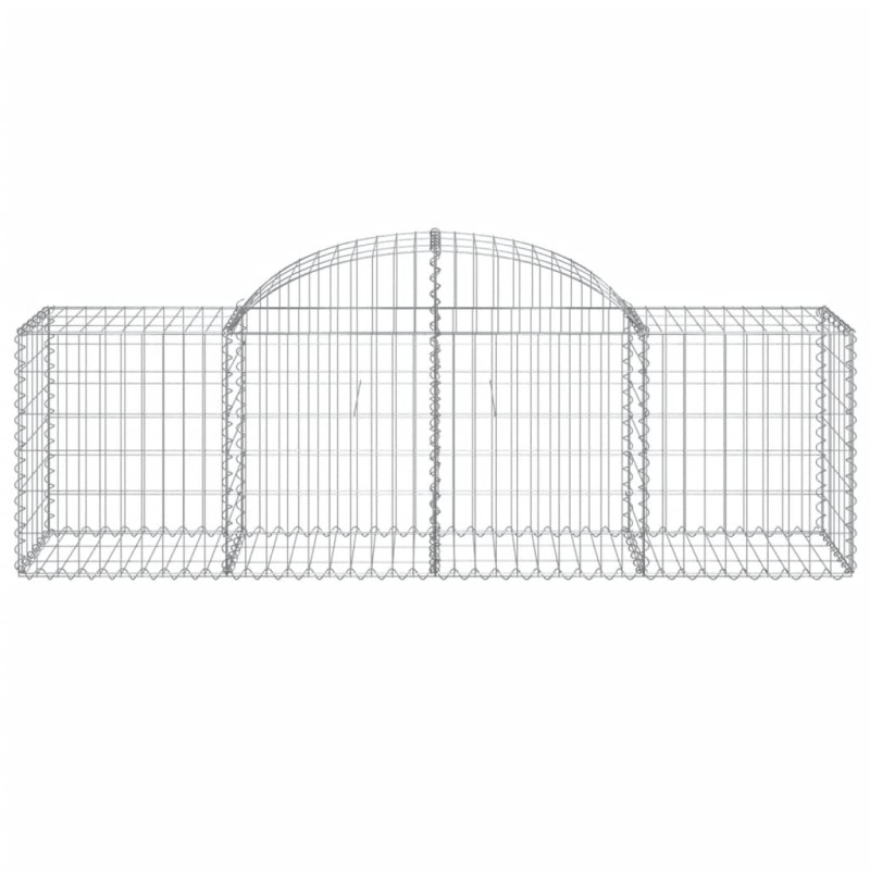Kosze gabionowe, 40 szt, 200x50x60/80 cm, galwanizowane żelazo