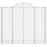 Kosze gabionowe, 12 szt, 200x50x160/180cm, galwanizowane żelazo