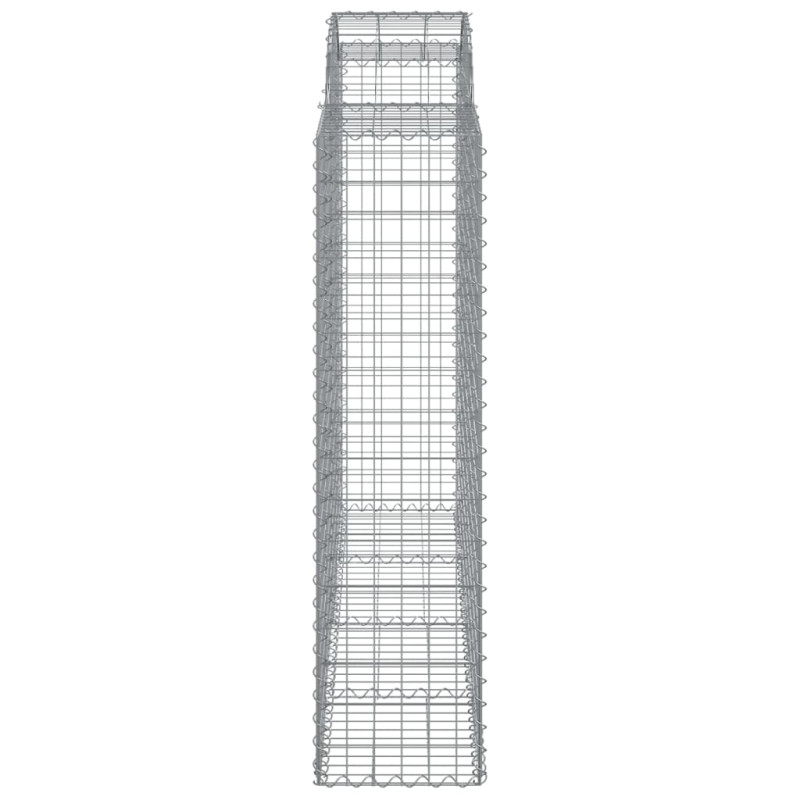 Kosze gabionowe, 12 szt, 200x50x160/180cm, galwanizowane żelazo