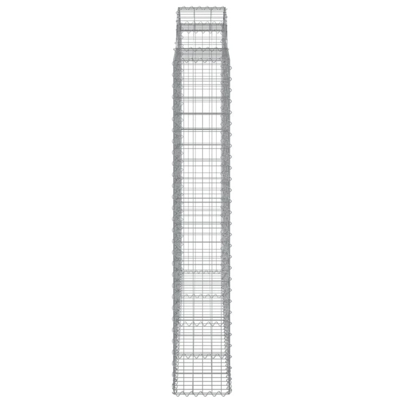 Kosze gabionowe, 13 szt, 200x50x180/200cm, galwanizowane żelazo