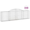 Kosze gabionowe, 30 szt, 300x30x80/100 cm, galwanizowane żelazo