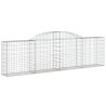 Kosze gabionowe, 30 szt, 300x30x80/100 cm, galwanizowane żelazo