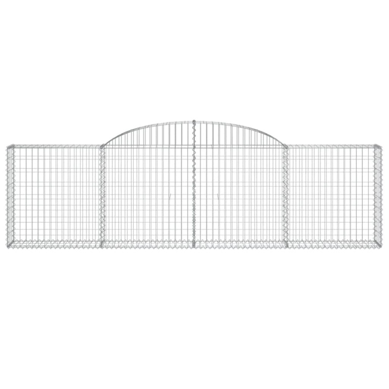 Kosze gabionowe, 30 szt, 300x30x80/100 cm, galwanizowane żelazo