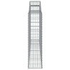 Kosze gabionowe, 17 szt, 300x30x120/140cm, galwanizowane żelazo