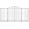 Kosze gabionowe, 20 szt, 300x50x140/160cm, galwanizowane żelazo