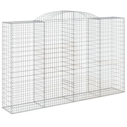 Kosze gabionowe, 15 szt, 300x50x180/200cm, galwanizowane żelazo