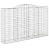 Kosze gabionowe, 15 szt, 300x50x180/200cm, galwanizowane żelazo
