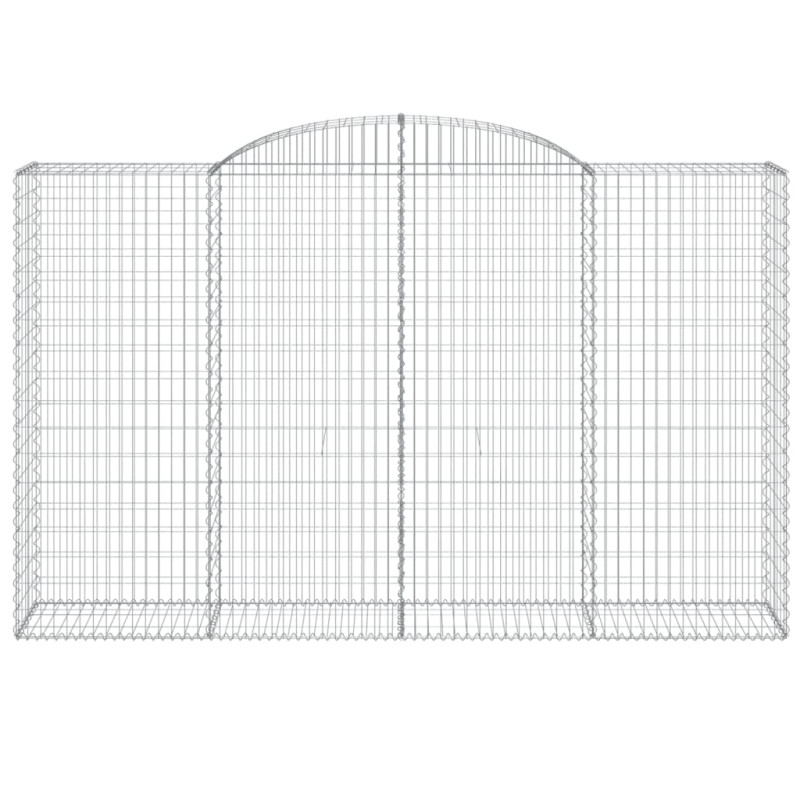 Kosze gabionowe, 15 szt, 300x50x180/200cm, galwanizowane żelazo