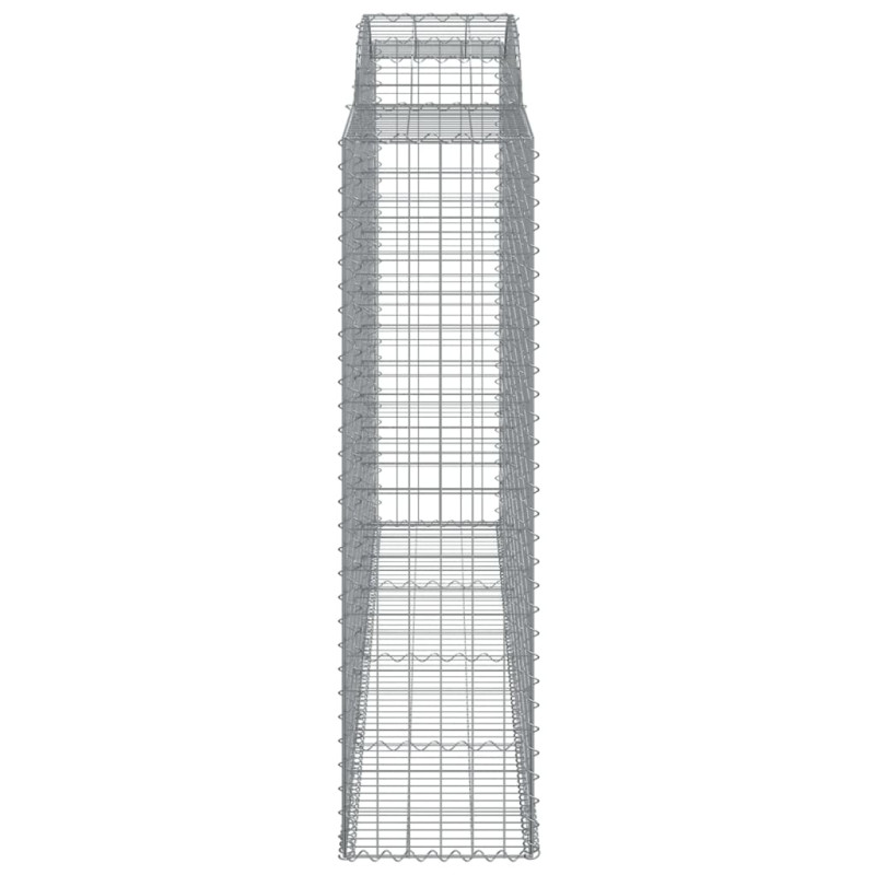Kosze gabionowe, 15 szt, 300x50x180/200cm, galwanizowane żelazo