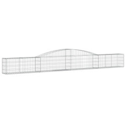 Kosze gabionowe, 9 szt, 400x30x40/60 cm, galwanizowane żelazo