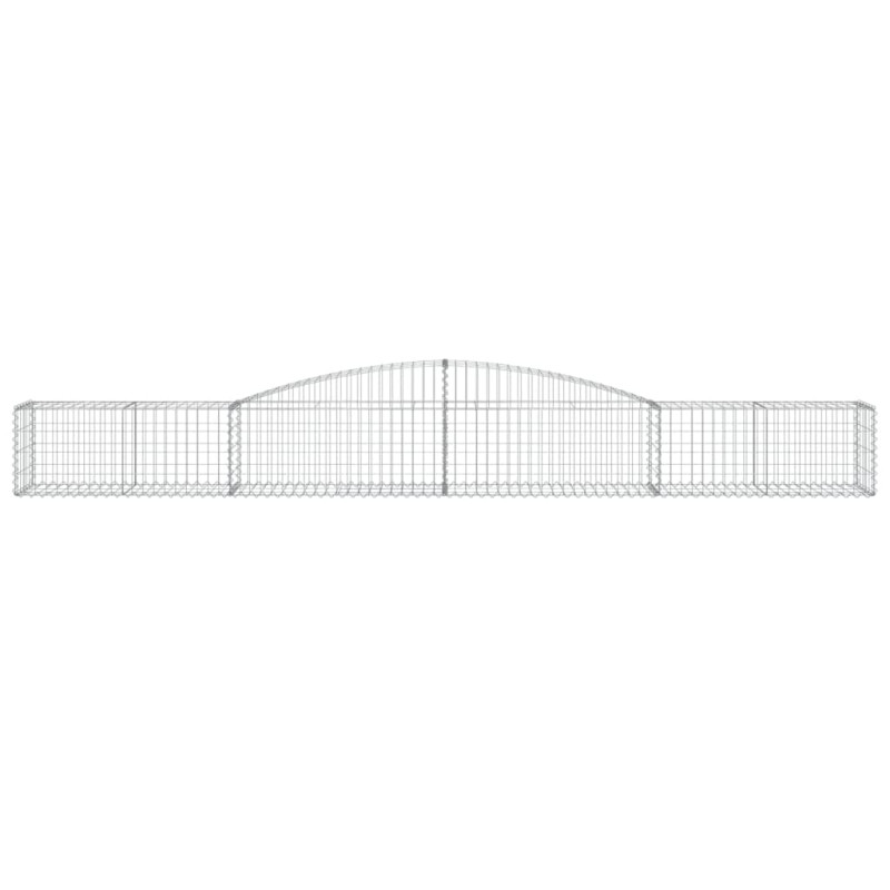 Kosze gabionowe, 20 szt, 400x50x40/60 cm, galwanizowane żelazo