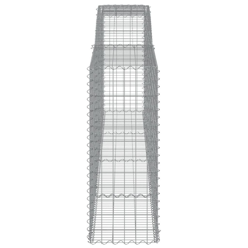 Kosze gabionowe, 15 szt, 400x50x120/140cm, galwanizowane żelazo