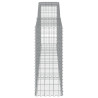 Kosze gabionowe, 15 szt, 400x50x120/140cm, galwanizowane żelazo