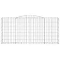 Kosze gabionowe, 7 szt, 400x50x180/200 cm, galwanizowane żelazo