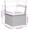 8-cz. zestaw mebli z poduszkami, czarny, polirattan i akacja