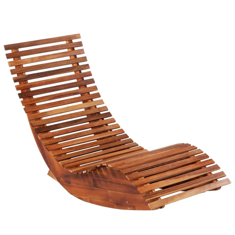 Leżaki bujane, 2 szt., lite drewno akacjowe