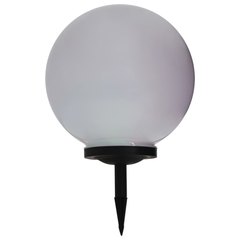 Lampy solarne do ogrodu, 2 szt., LED, kuliste, 40 cm, RGB