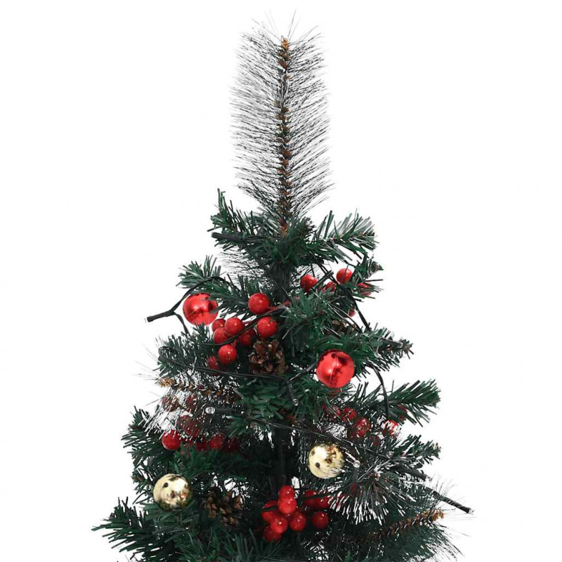 Choinki z lampkami do wbicia w ziemię, 2 szt., 76 cm, PVC