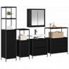 Zestaw mebli łazienkowych 5 pcs Czarny 76.5 x 35 x 95 cm