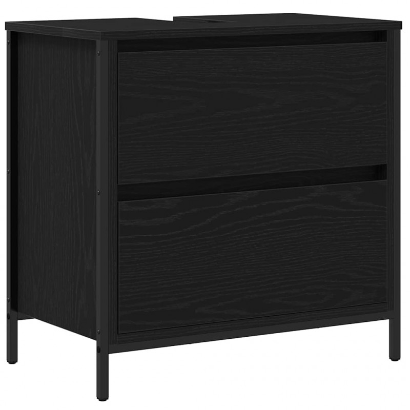 Zestaw mebli łazienkowych 5 pcs Czarny 76.5 x 35 x 95 cm