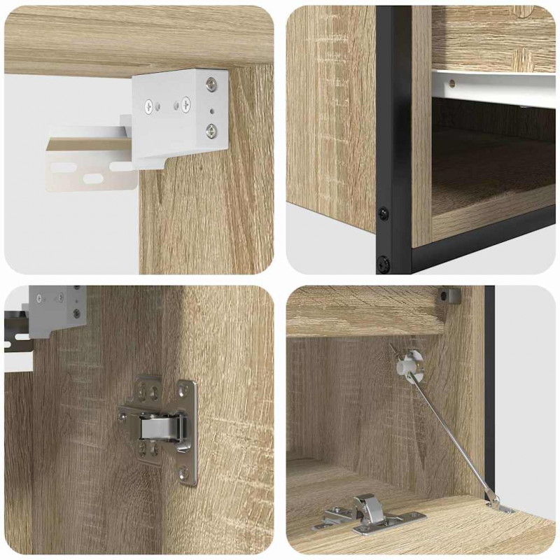 Zestaw mebli łazienkowych 5 pcs Beżowy 76.5 x 35 x 95 cm