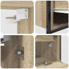 Zestaw mebli łazienkowych 5 pcs Beżowy 76.5 x 35 x 95 cm