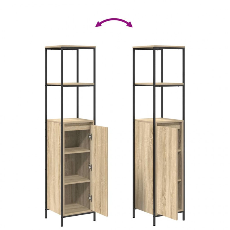 Zestaw mebli łazienkowych 5 pcs Beżowy 76.5 x 35 x 95 cm